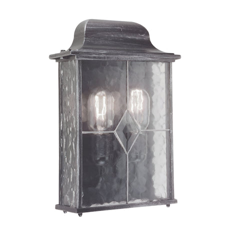 Wexford 2 Light Half Lantern - Black/Silver