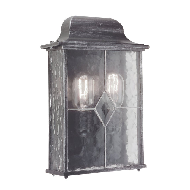 Wexford 2 Light Half Lantern - Black/Silver
