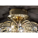 Xeena 10 Light Crystal Semi-Flush Ceiling Light – French Gold