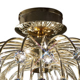 Xeena 10 Light Crystal Semi-Flush Ceiling Light – French Gold