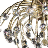 Xeena 10 Light Crystal Semi-Flush Ceiling Light – French Gold