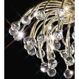 Xeena 10 Light Crystal Semi-Flush Ceiling Light – French Gold
