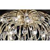 Xeena 10 Light Crystal Semi-Flush Ceiling Light – French Gold