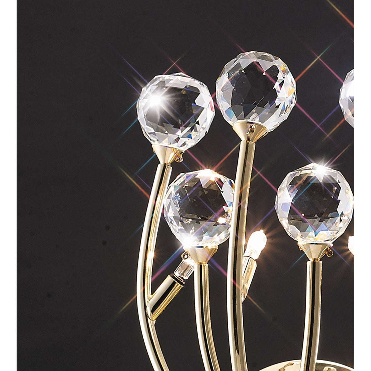 Xeena 3 Light Crystal Wall Light - Gold