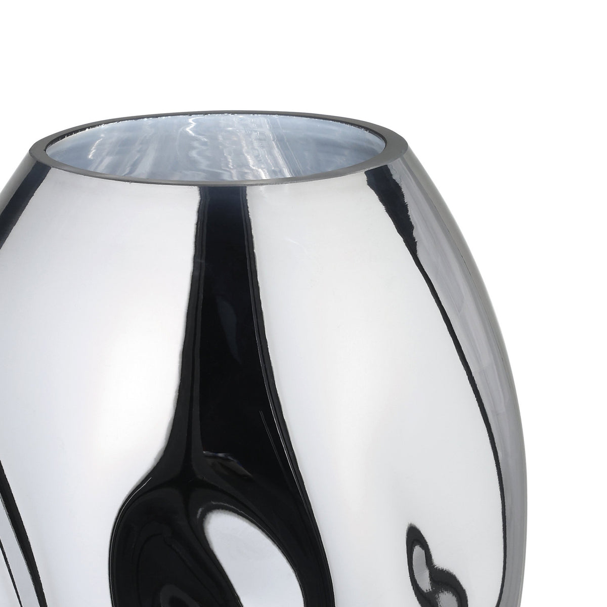 Xiporai Glass Vase 19.8cm - Chrome