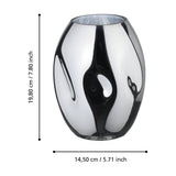 Xiporai Glass Vase 19.8cm - Chrome