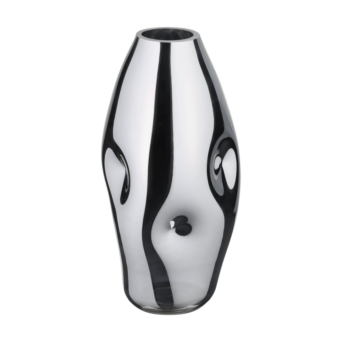 Xiporai Glass Vase 28.5cm - Chrome