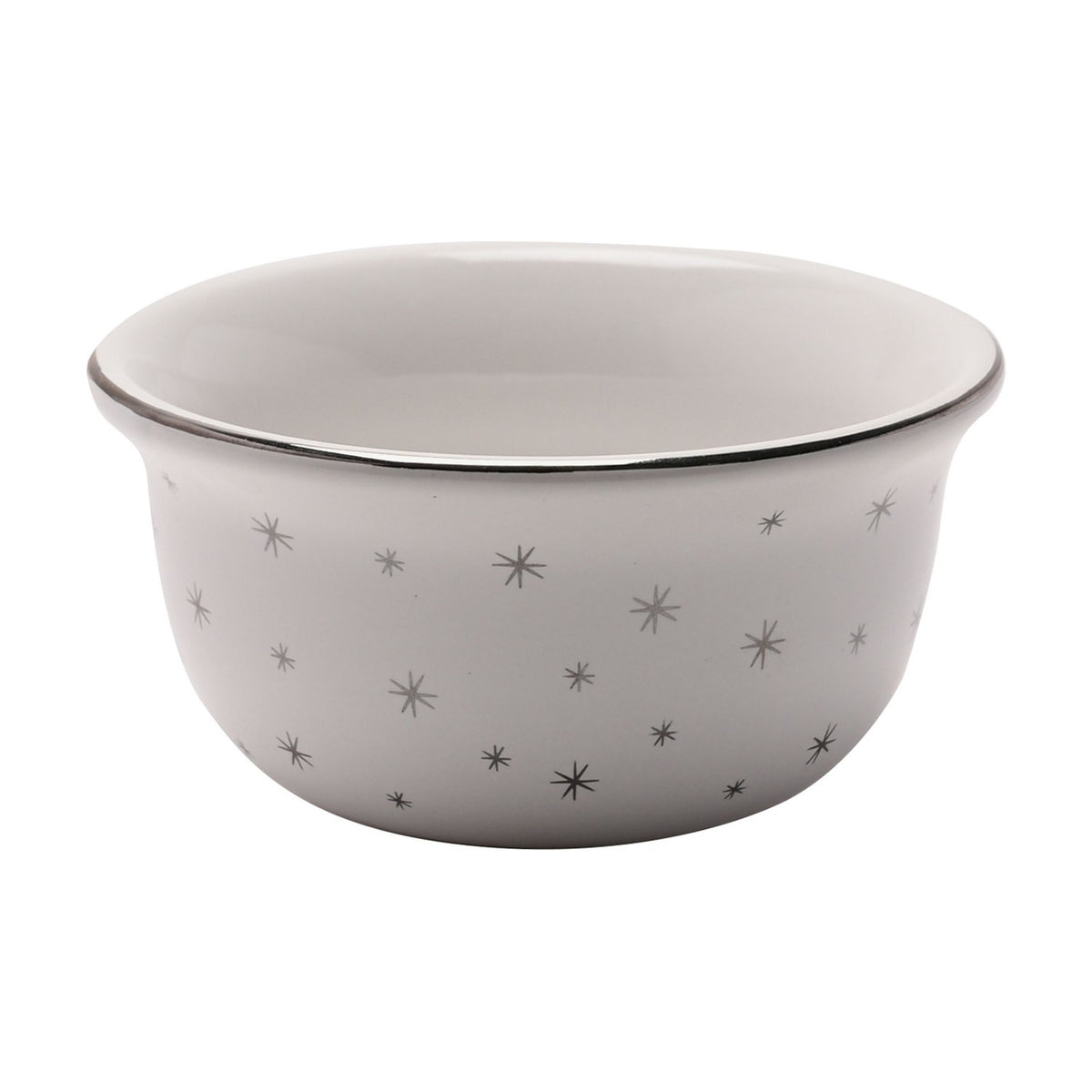 Set of 4 Christmas Tree Porcelain Dipping Bowls - White
