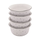 Set of 4 Christmas Tree Porcelain Dipping Bowls - White