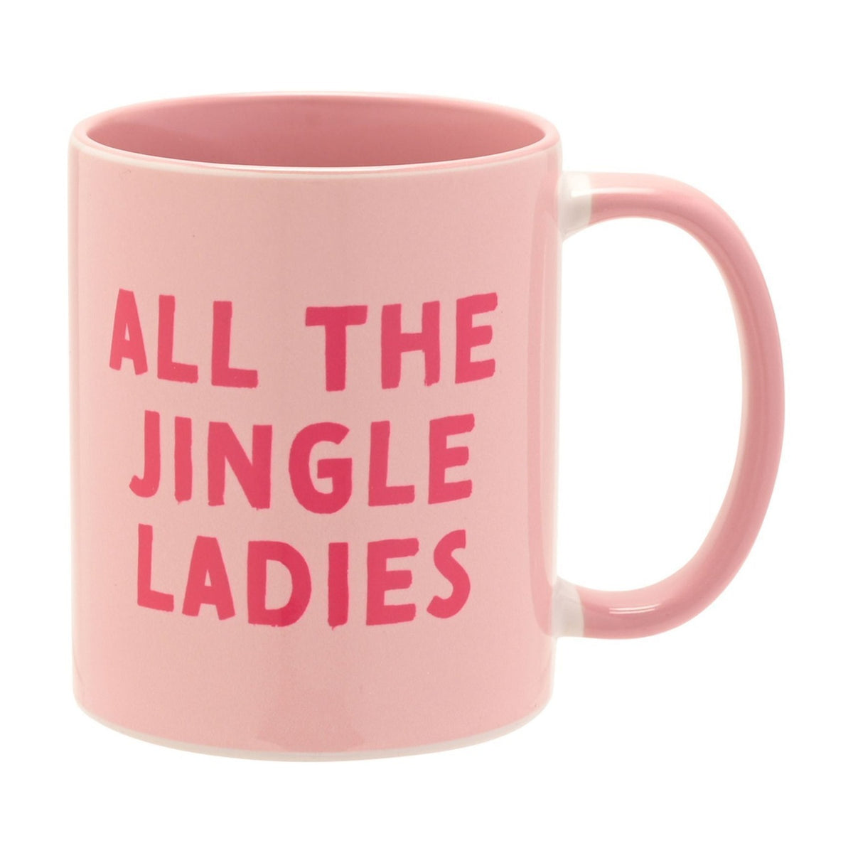 All The Jingle Ladies Handled Stoneware Mug 11oz - Pink