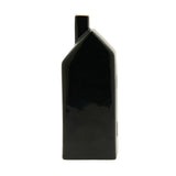 Tall LED House Ceramic Light-Up Decoration 20cm - Black