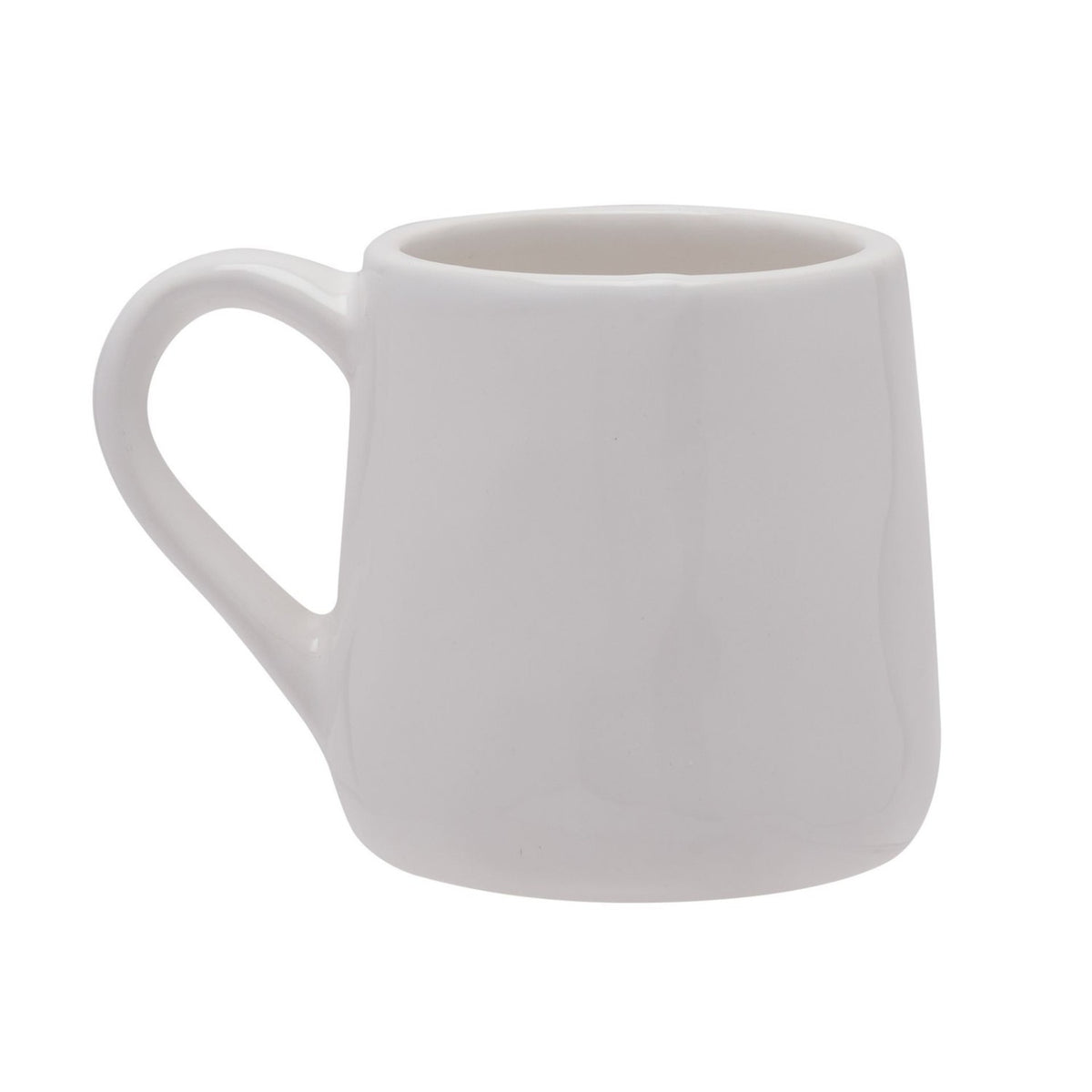 Embossed Falala and Snowflake Ceramic Mug 400ml - White