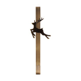 Leaping Stag Christmas Over Door Wreath Hanger - Gold