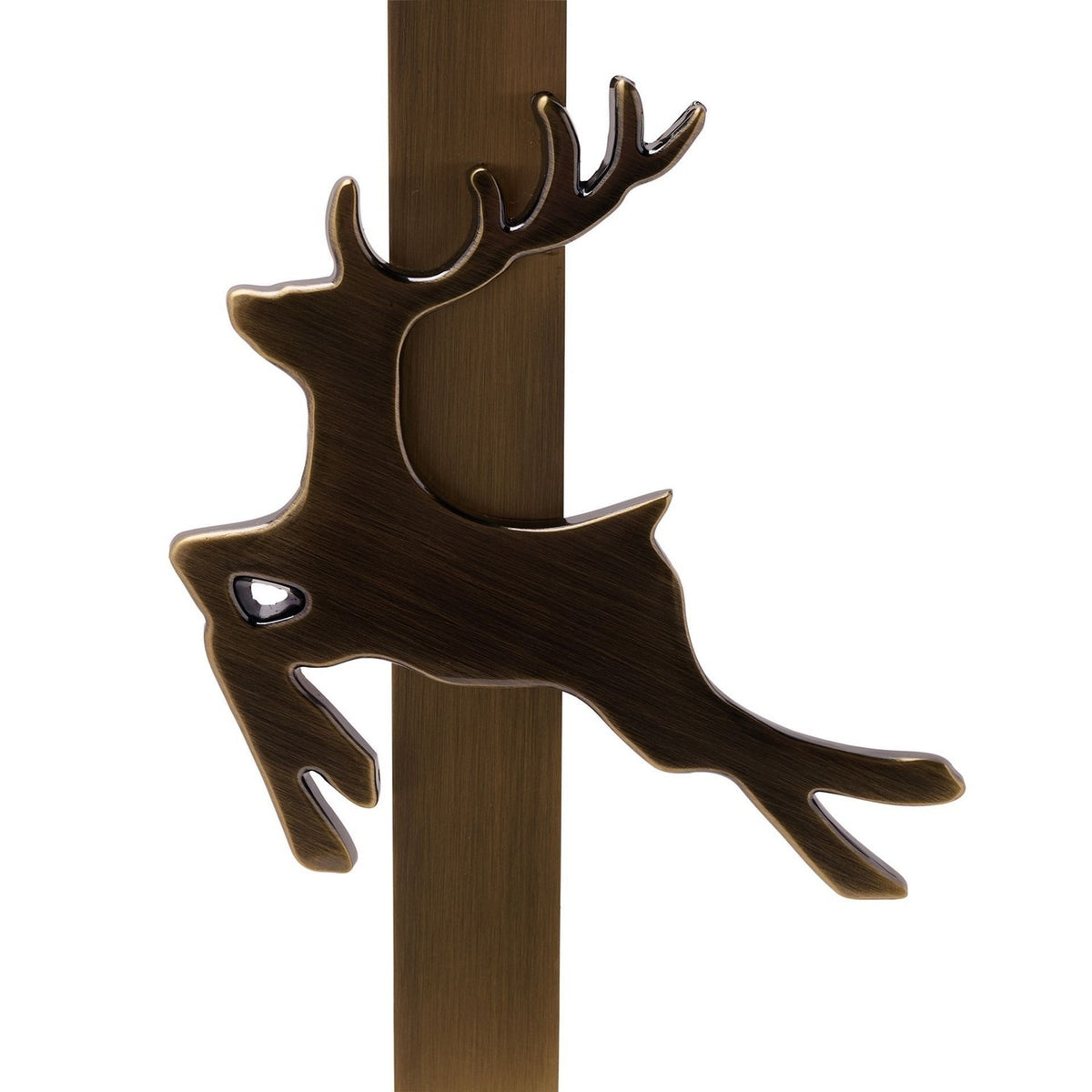 Leaping Stag Christmas Over Door Wreath Hanger - Gold