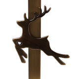 Leaping Stag Christmas Over Door Wreath Hanger - Gold
