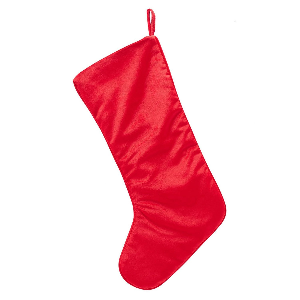 Needlepoint Christmas Tree Cotton and Wool Stocking - Red