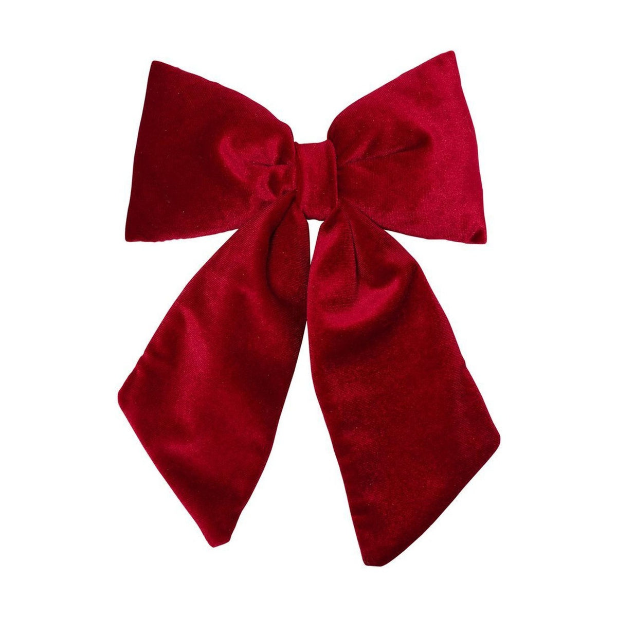 Velvet Bow Hanging Christmas Tree Decoration with Clip - Red