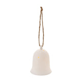 LED Handbell Matt Ceramic Christmas Tree Decoration - White