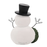 Joyful Top Hat Snowman Christmas Tree Decoration - White