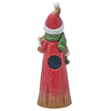 Wood Effect Snowman LED Plastic Light-Up Decoration - Brown