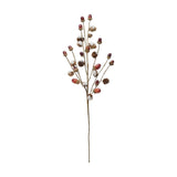Frosted Acorn & Pinecone Branch Christmas Decoration - Brown