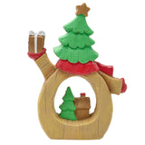 Gingerbread Scene Snowman LED Light-Up Decoration 38cm - Brown