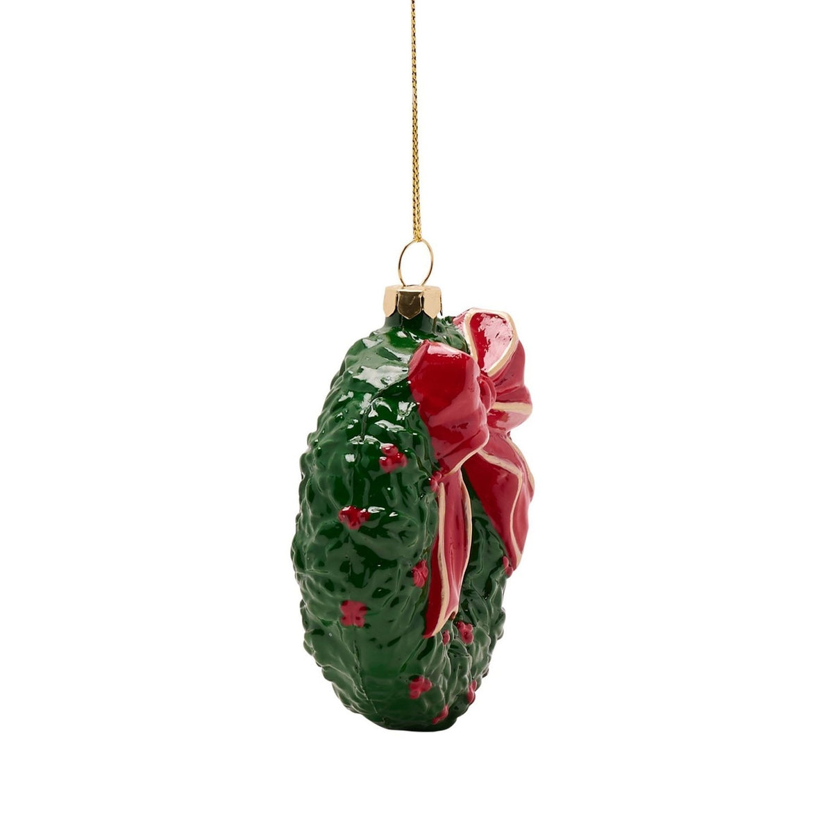 3D Wreath Hanging Plastic Christmas Tree Decoration - Green