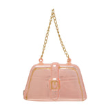 Handbag Glass Christmas Tree Decoration with Chain - Pink