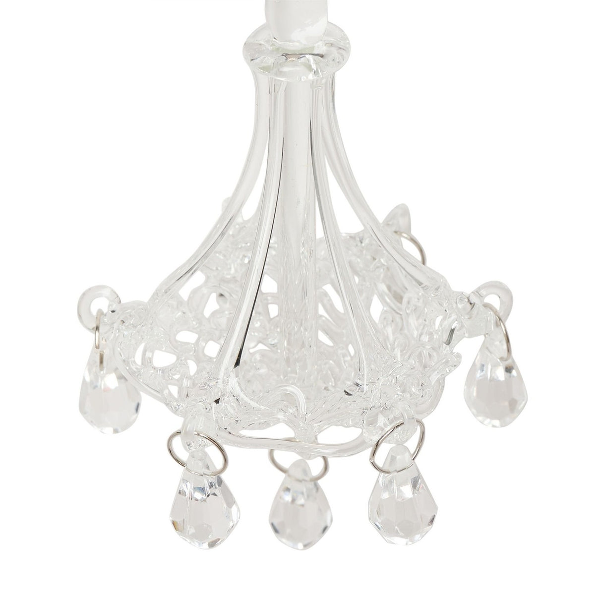 Chandelier Hanging Glass Christmas Tree Decoration - Clear