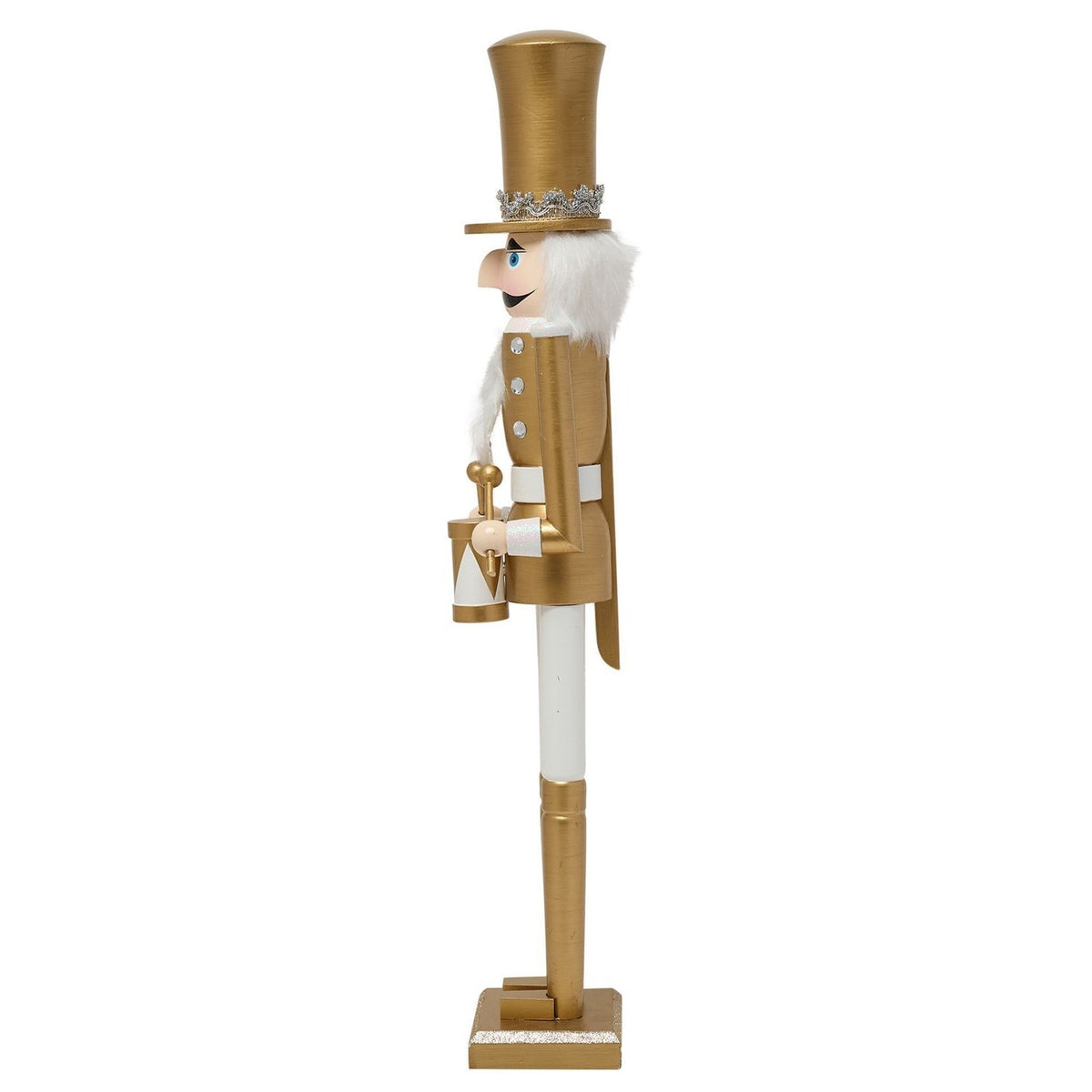 Drummer Nutcracker Christmas Wooden Figurine 60cm - Gold