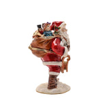 Father Christmas with Gifts Hinged Trinket Box - Red & White