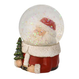 Santa Head Snow Globe with Mini Christmas Tree 6.5cm - Red