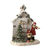 Christmas Carols Scene LED Plastic Light-Up Decoration - White