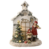 Christmas Carols Scene LED Plastic Light-Up Decoration - White