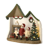 Dancing Children Christmas Scene LED Light-Up Decoration - White