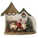 Dancing Children Christmas Scene LED Light-Up Decoration - White