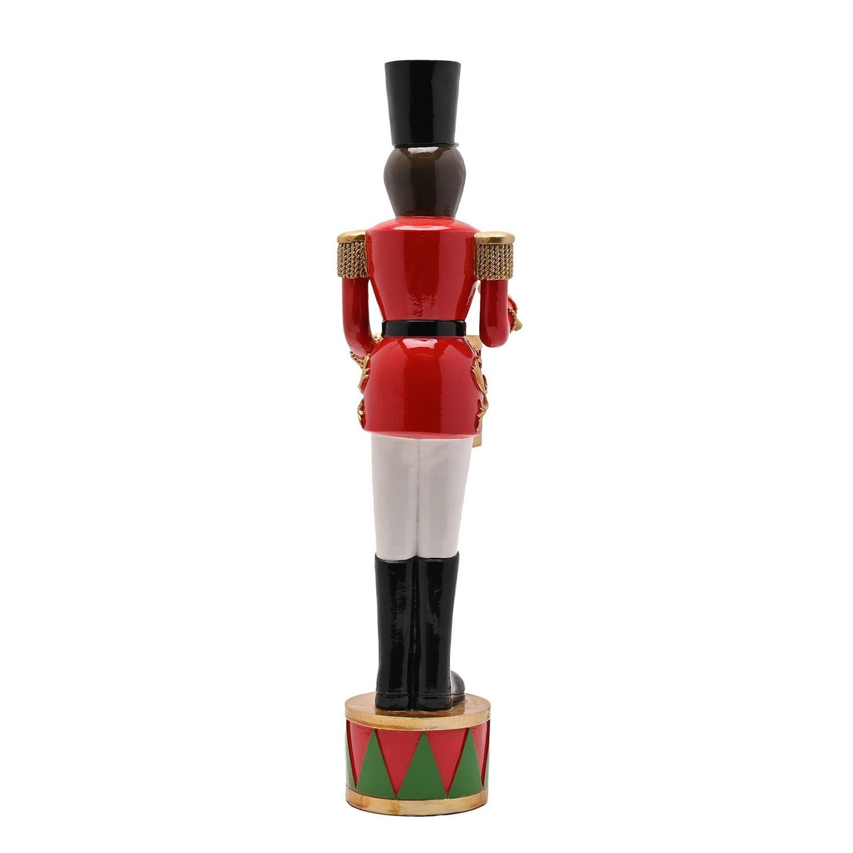 Christmas Royal Soldier Drummer Resin Figurine 42cm - Red