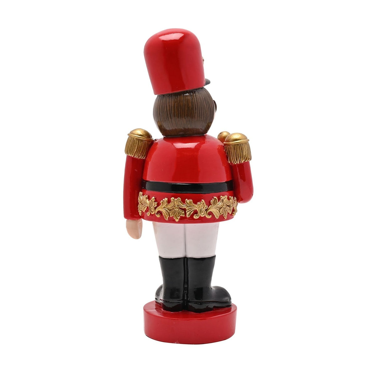Moustached Royal Soldier Figurine with Gold Epaulettes - Red