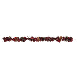 Pine Cone Garland with Gold Glitter Tips 120cm - Burgundy