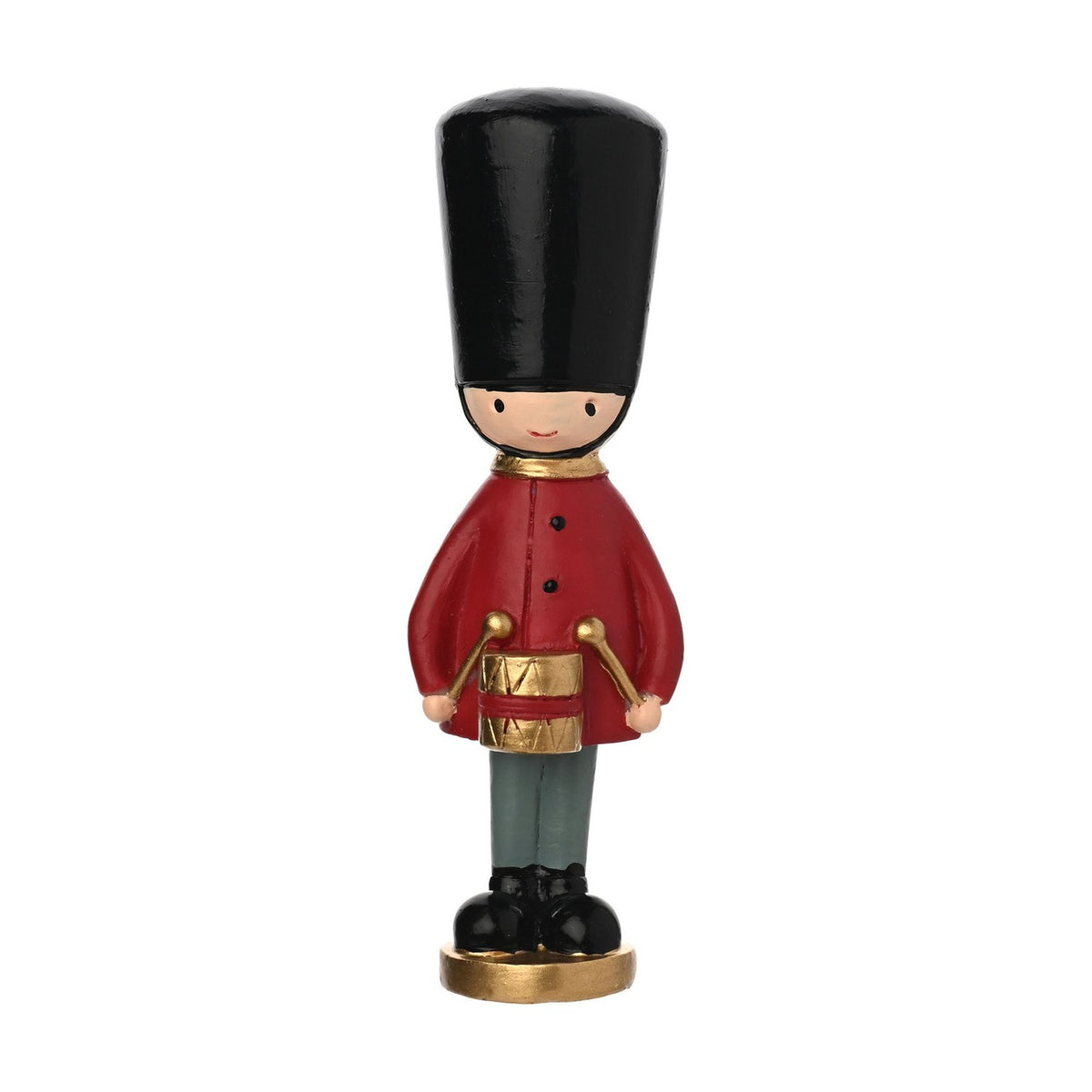 Royal Soldier Drummer Christmas Figurine 11cm - Red & Gold