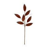 Sparkle Tipped Seven Leaf Velvet Stem Faux Plant - Orange