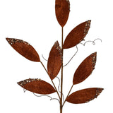 Sparkle Tipped Seven Leaf Velvet Stem Faux Plant - Orange