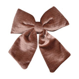 Velvet Bow Christmas Tree Decoration with Clip 14 x 16cm - Berry