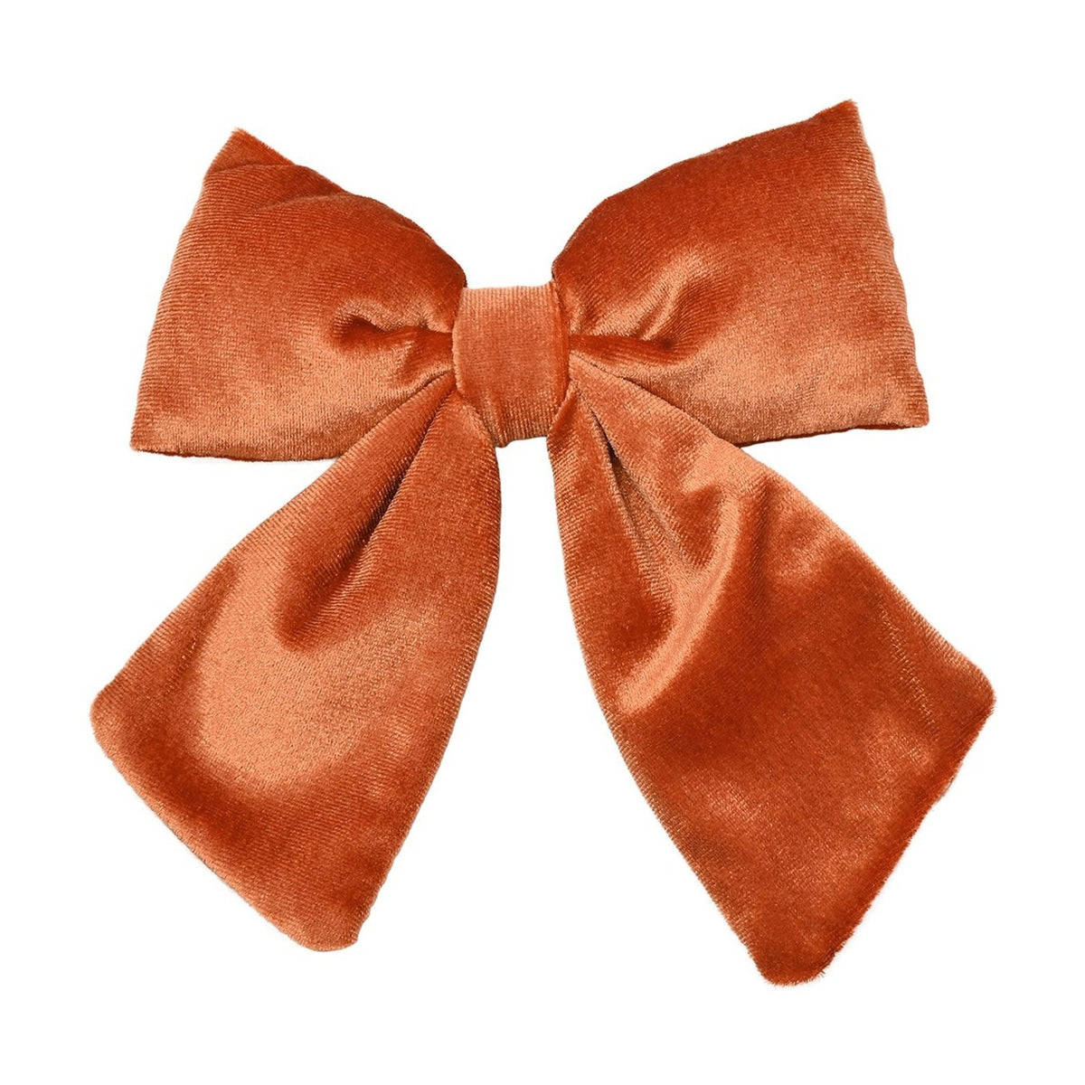 Velvet Bow Clip Tree Decoration 14 x 16cm - Burnt Orange