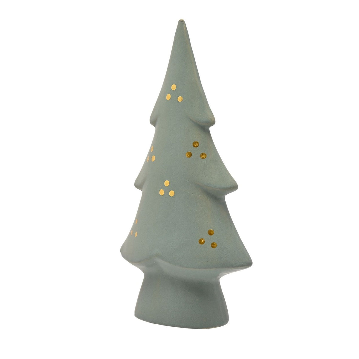Gold Dot Porcelain Christmas Tree Decoration 22cm - Olive