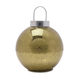 Speckled Glass Bauble LED Light-Up Decoration 13.5cm - Gold