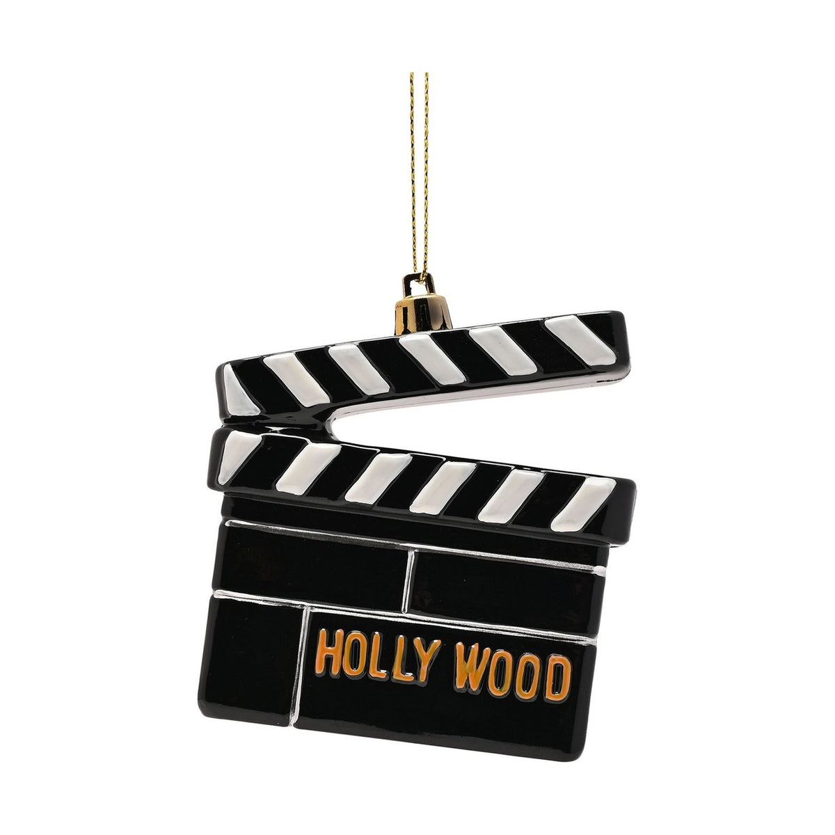 Hollywood Clapper Hanging Christmas Tree Decoration - Black