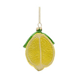 Hanging Lemon Plastic Christmas Tree Decoration - Yellow