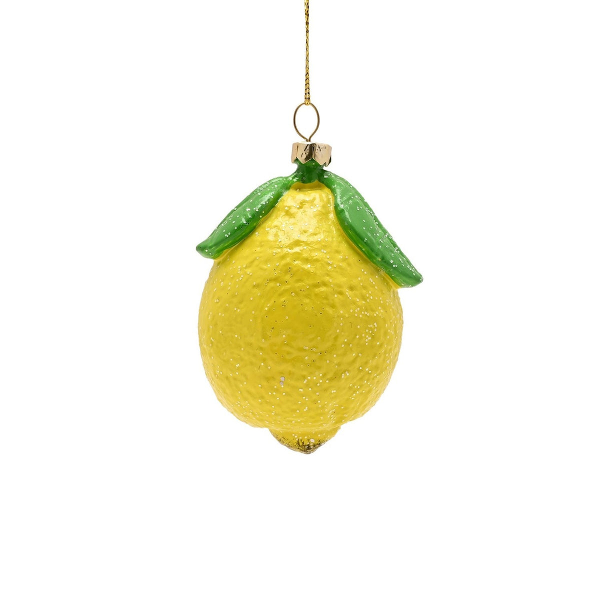 Hanging Lemon Plastic Christmas Tree Decoration - Yellow