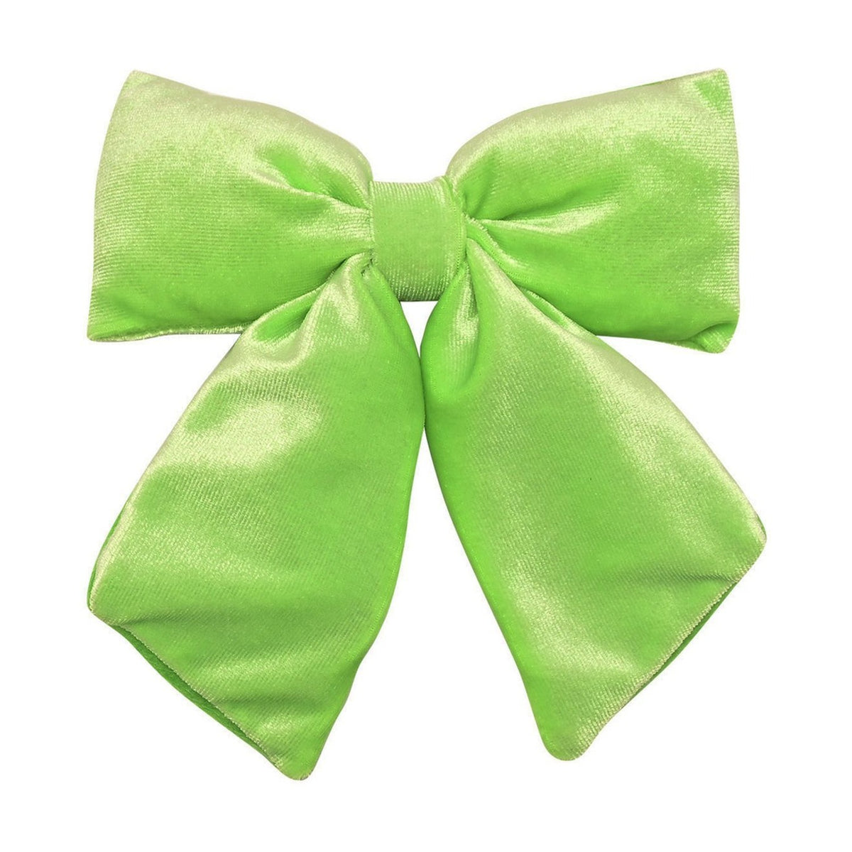 Velvet Bow Christmas Tree Decoration with Clip 15 x 16cm - Green